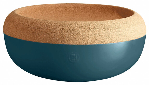 fruitschaal/bewaarpot 36 cm 6500 ml keramiek blauw