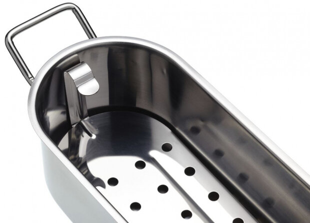 pocheerpan Heavy Duty 45,5 cm RVS zilver 3-delig