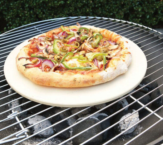 pizzasteen 30,5 x 1,1 cm keramiek lichtroze