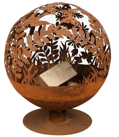 vuurkorf 58 x 58 x 66 cm staal roestbruin
