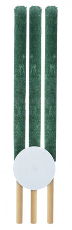 wasfakkel 3 x 50,5 cm wax groen 6-delig