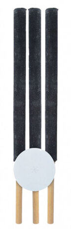 wasfakkel 3 x 50,5 cm wax zwart 6-delig