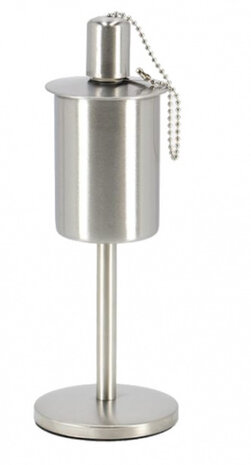 oliefakkel 9,1 x 9,1 x 25,8 RVS zilver