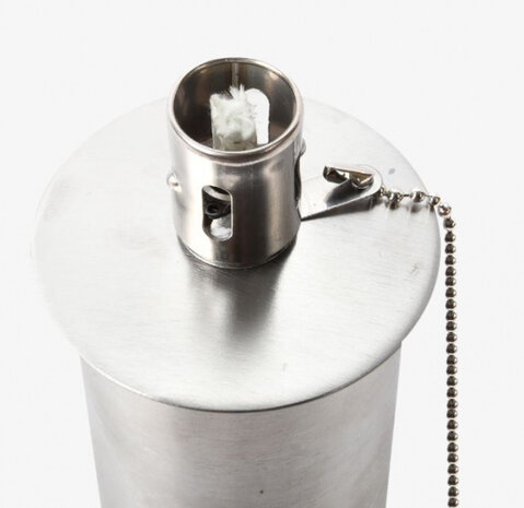 oliefakkel 9,1 x 9,1 x 25,8 RVS zilver
