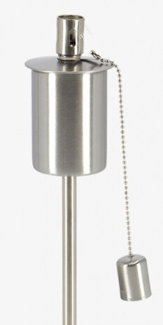 oliefakkel 7,8 x 7,8 x 115,5 RVS zilver