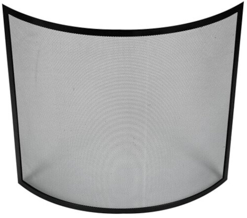 haardscherm 15,5 x 66 x 61 cm staal zwart