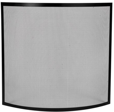 haardscherm 15,5 x 66 x 61 cm staal zwart