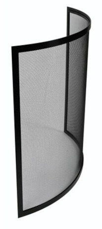 haardscherm 15,5 x 66 x 61 cm staal zwart