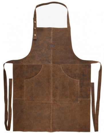 barbecue schort 0,5 x 59,5 x 104,5 leer bruin