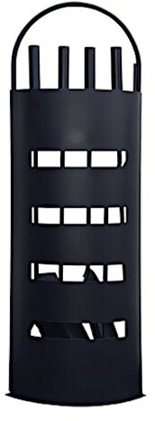 haardset 55 cm staal zwart 5-delig