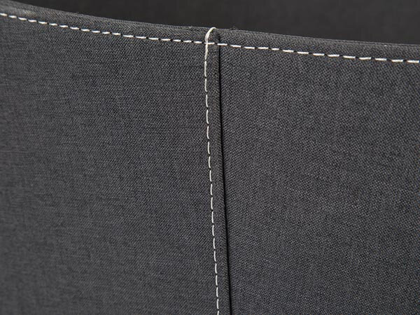 houtmand 35 x 56 x 45 cm imitatieleer/karton antraciet
