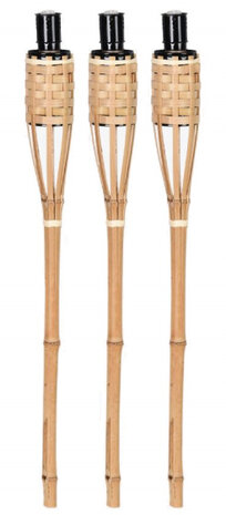 tuinfakkel 6,1 x 62,6 cm bamboe naturel 3 stuks