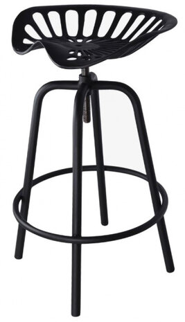 barkruk Tractor 46,5 x 50 x 69,7 cm staal zwart