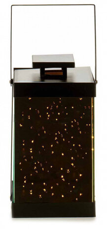 lantaarn led spiegel 15,5 x 15,5 x 27 cm staal zwart