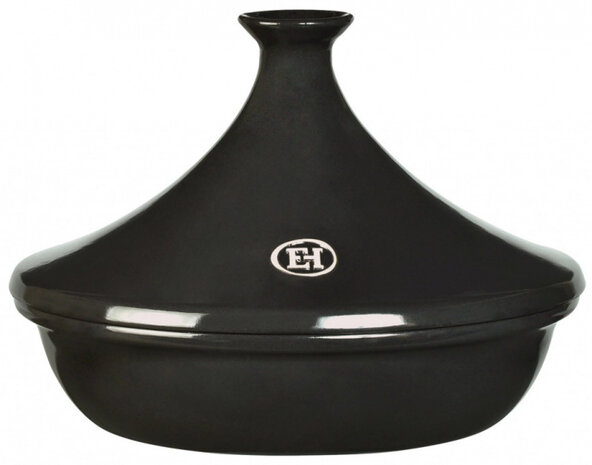 tajine 32 x 23 cm 3,5 liter aardewerk zwart