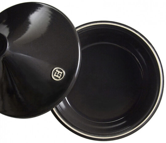 tajine 32 x 23 cm 3,5 liter aardewerk zwart