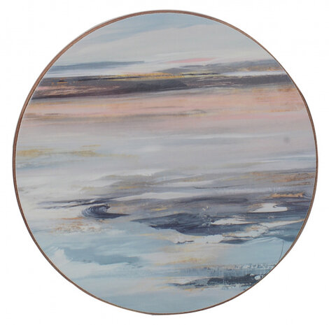 onderzetters Tranquillity 12 cm kurk blauw 4 stuks