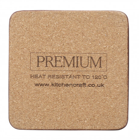 onderzetters Tile 10,5 cm kurk groen 6 stuks