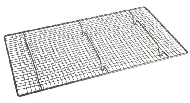 koelrooster 46 x 26 cm carbonstaal zilver