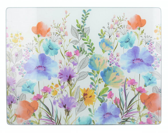 werkbladbeschermer Meadow Floral 40 x 30 cm glas