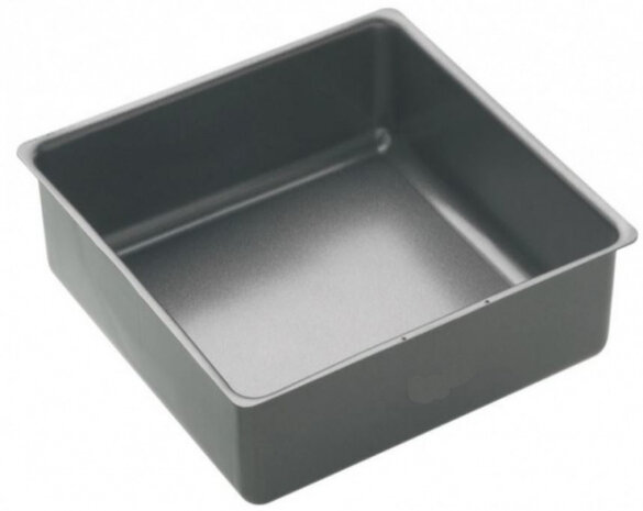 taartvorm 18 x 18 x 18 cm carbonstaal antraciet
