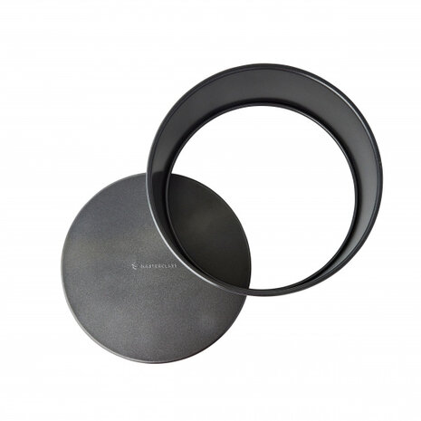 taartvorm 25 cm carbonstaal antraciet