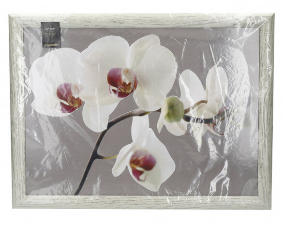 dienblad Orchid Harmony 44 x 34 cm hout taupe