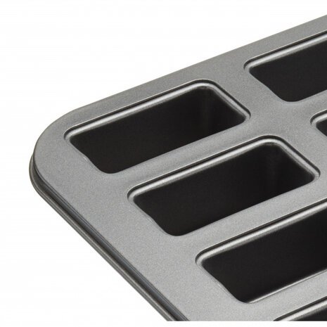 bakvorm 36 x 27 x 3 cm carbonstaal grijs