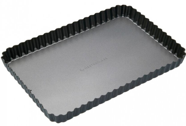 taart/quichevorm 31 x 21 cm carbonstaal antraciet