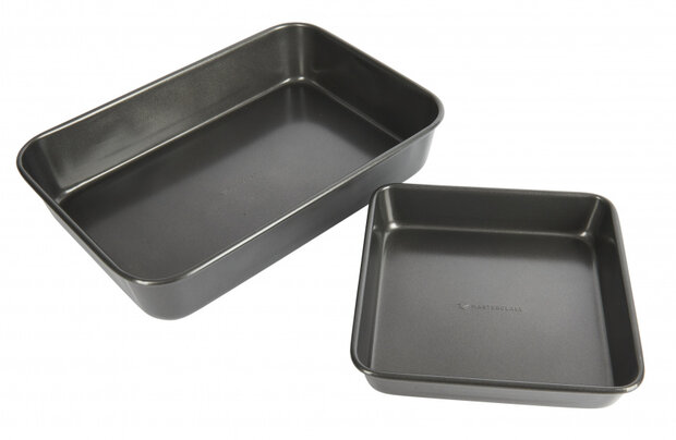 bakset 39 x 27/34 x 26 cm carbonstaal grijs 2-delig