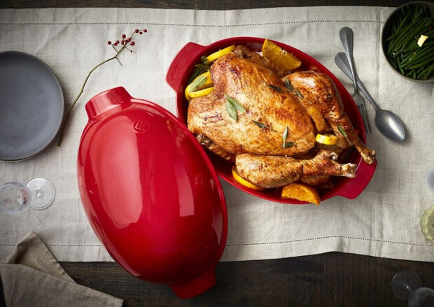 braadschaal Chicken Baker 41,5 x 27,5 cm keramiek rood