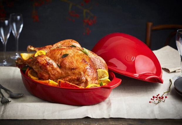 braadschaal Chicken Baker 41,5 x 27,5 cm keramiek rood