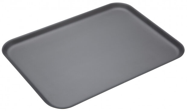 bakplaat 42 x 31 x 2 cm aluminium zwart