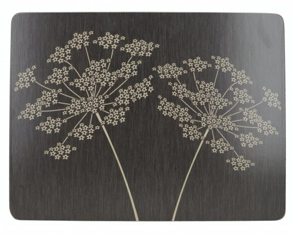 placemats Silhouette&nbsp;30 x 23 cm kurk bruin 6 stuks