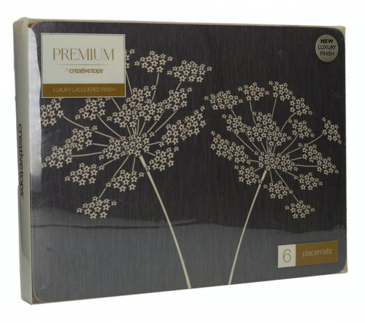 placemats Silhouette&nbsp;30 x 23 cm kurk bruin 6 stuks
