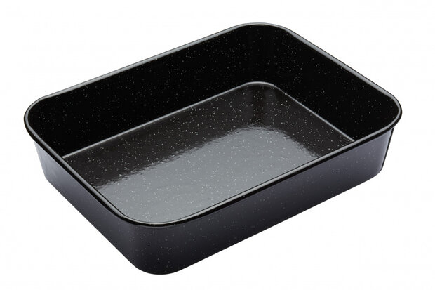 braadslede 34 x 26 x 7 cm staal/emaille zwart