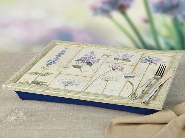 dienblad Etude De Fleur 44 x 34 cm hout cr&egrave;me