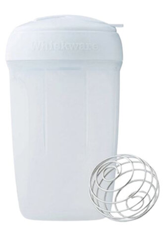 eiermixer 0,59 liter 11 x 21 cm wit 2-delig