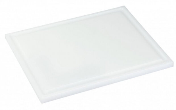 snijplank sapgoot 32,5 x 26,5 x 1,5 cm polyetheen wit