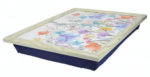 dienblad Meadow Floral 44 x 34 cm hout wit
