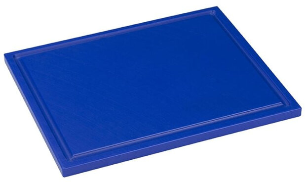snijplank sapgoot 32,5 x 26,5 x 1,5 cm polyetheen blauw