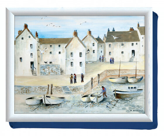 dienblad Cornish Harbour 44 x 34 cm hout cr&egrave;me