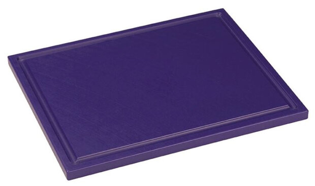 snijplank sapgoot 32,5 x 26,5 x 1,5 cm polyetheen paars
