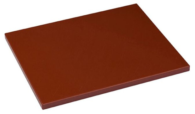 snijplank 53 x 32,5 x 1,5 cm polyetheen bruin