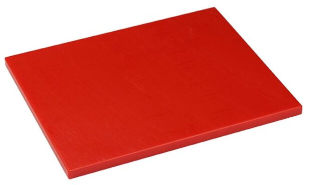 snijplank 53 x 32,5 x 1,5 cm polyetheen rood