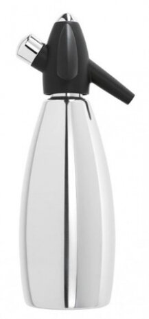 sodamaker Siphon 1 liter RVS zilver/zwart