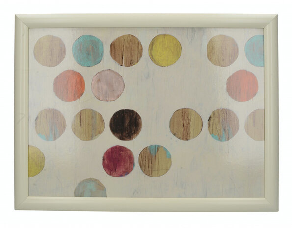 dienblad Retro Spot 44 x 34 cm hout cr&egrave;me