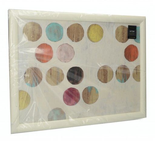 dienblad Retro Spot 44 x 34 cm hout cr&egrave;me