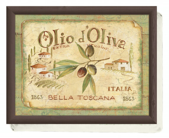 dienblad Olio d&#039;Oliva 44 x 34 cm hout groen