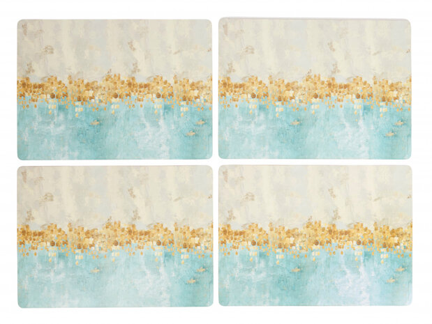 placemats Golden Reflections 40 x 29 cm kurk 4 stuks